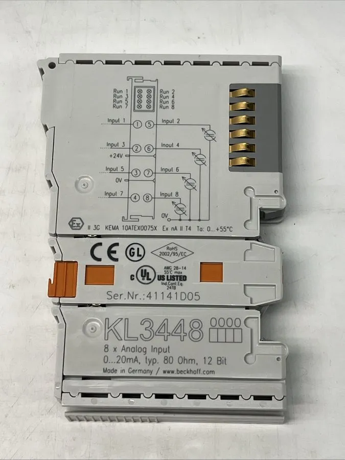 Модуль ввода-вывода Beckhoff KL3448 Bus Terminal 8 Channel Analog Input — фото лота 2