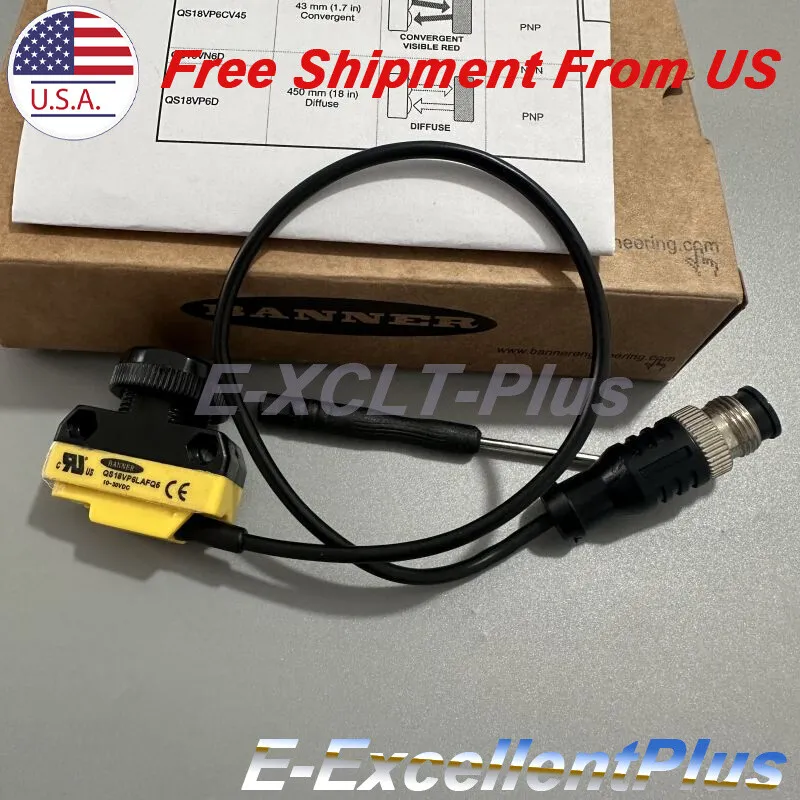 Фотоэлектрический датчик Banner QS18VP6LAFQ5 Photoelectric Sensor 10-30 VDC (TBI