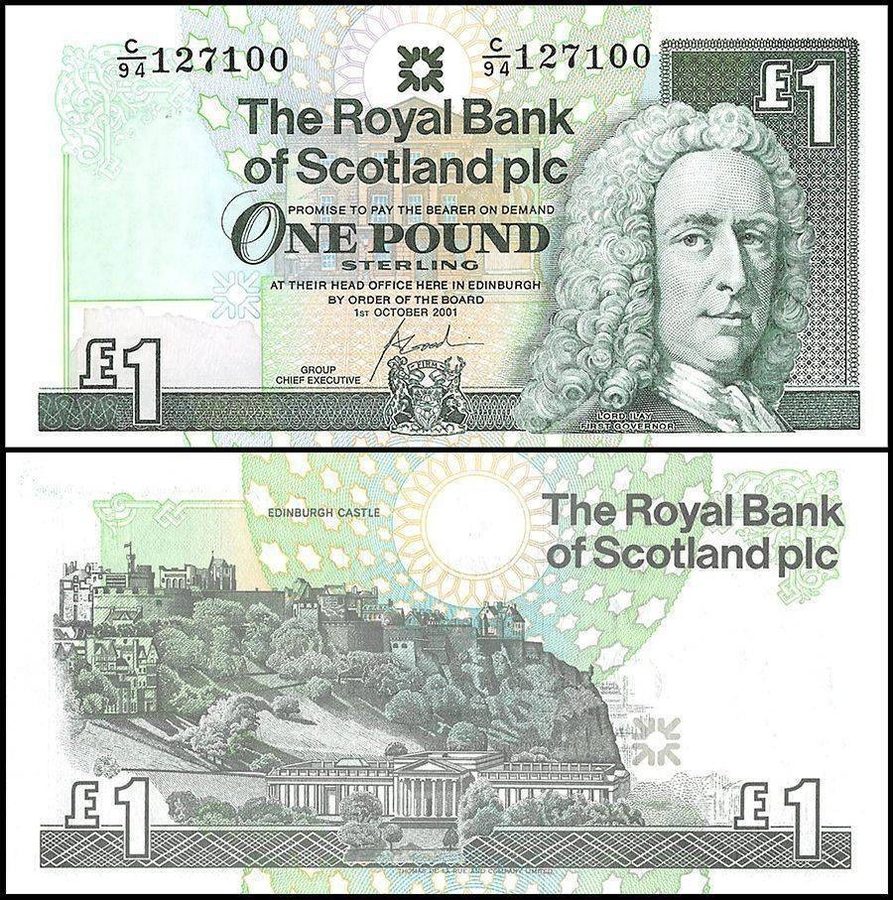 Лабораторный прибор Scotland 1 Pound, 2001, P-351e.2, UNC X Bundle Pack — фото лота 1