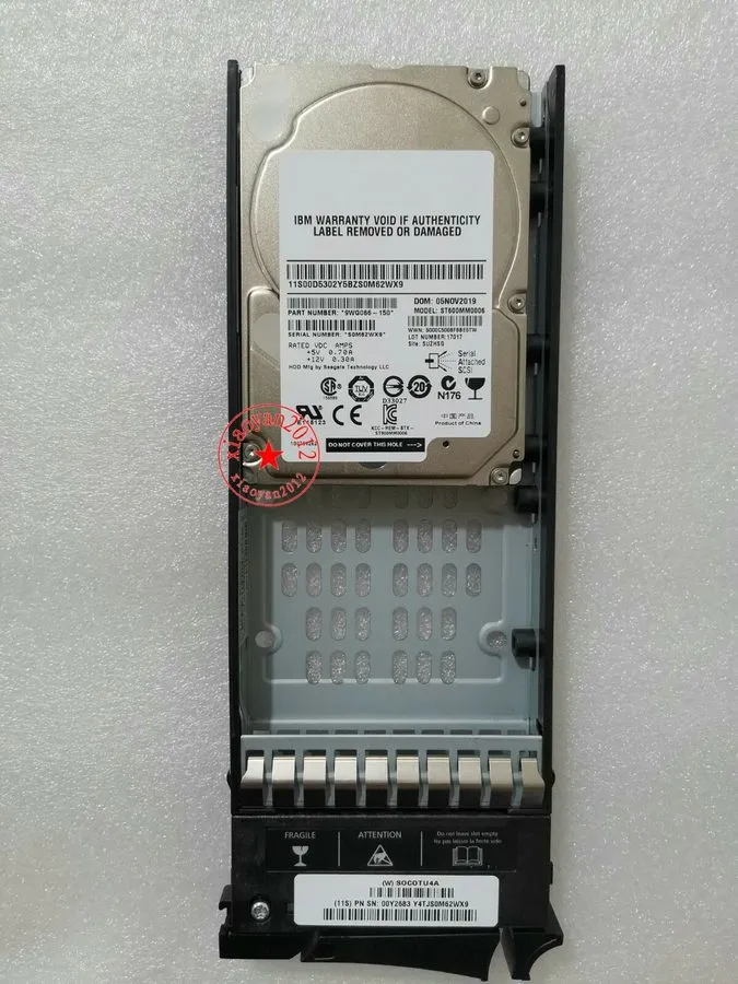 Жёсткий диск IBM 00Y2683 600GB 10K RPM 2.5" SAS 6Gbps HDD Hard Drive