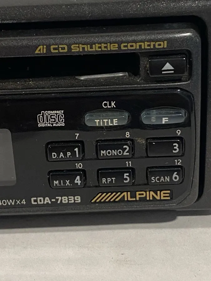 Складское оборудование Vintage Alpine CDA-7839 CD Receiver w/ Wiring Harness & T — фото лота 1