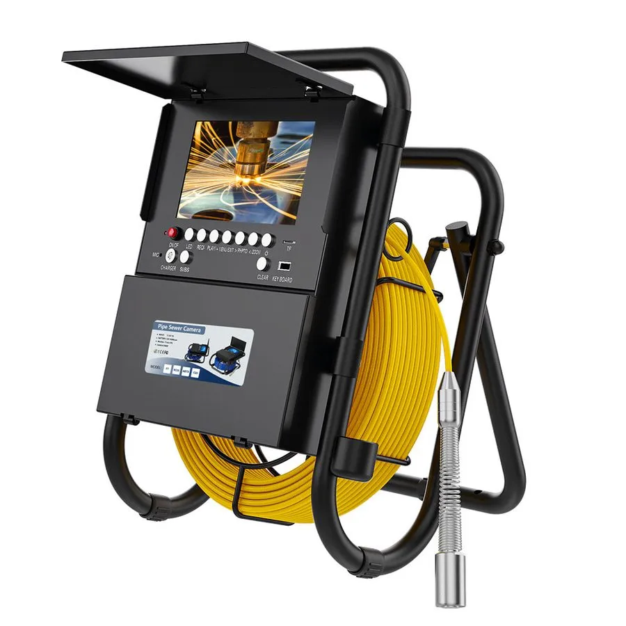 Камера для телеинспекции труб 7"Sewer Pipe Inspection Camera with DVR+Meter Coun — фото лота 2