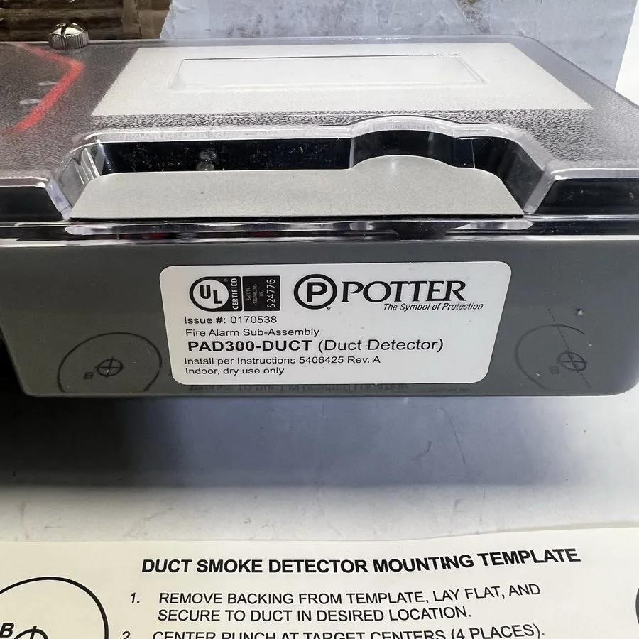 Оборудование пожарной сигнализации POTTER PAD300-DUCT ADDRESSABLE DUCT SMOKE DET