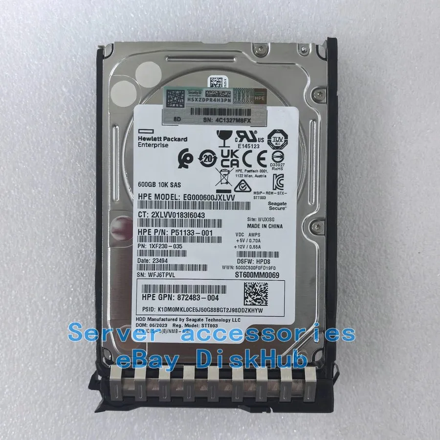 Жёсткий диск P53561-B21 P54681-001 HPE 600GB SAS 12G 10K 2.5" ENT GEN11 HDD Hard