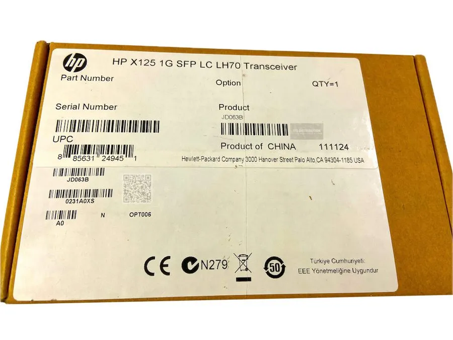 Трансивер JD063B I HP LH70 X125 mini-GBIC Transceiver 1x1000Base-LH1 0231A0XS