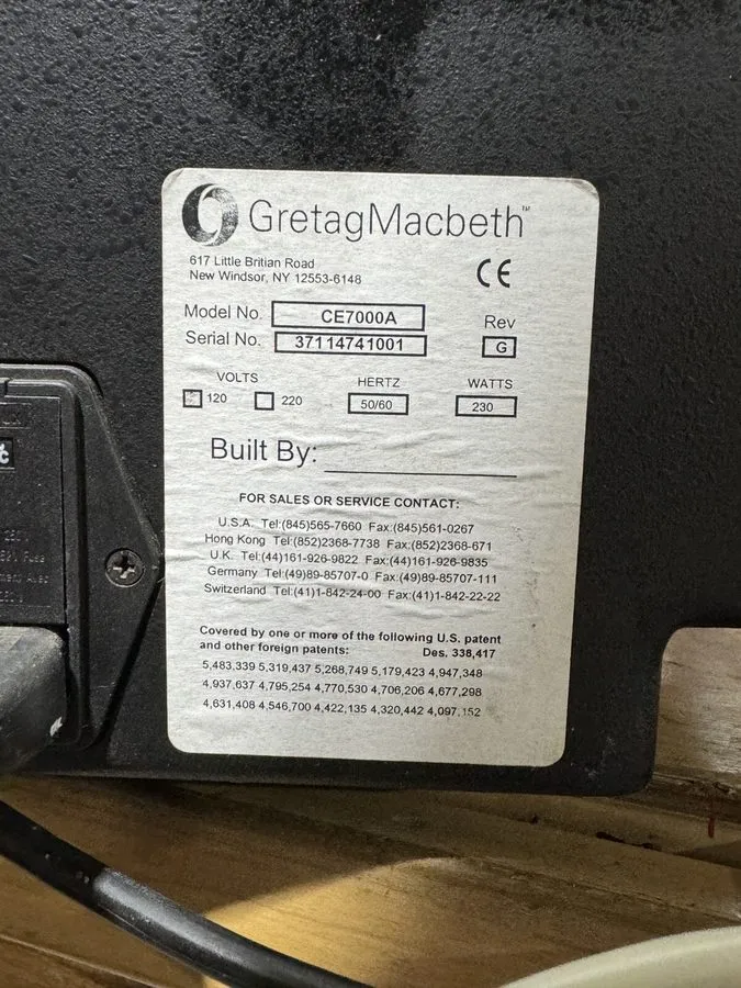 Спектрофотометр X-RITE GRETAG MACBETH COLOR EYE 7000A SPECTROPHOTOMETER CE7000A — фото лота 4