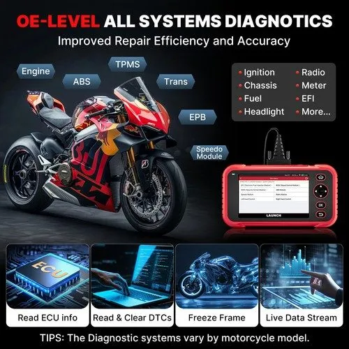 Диагностический сканер LAUNCH CRP129 MT Motorcycle Scan Tool Motorbike Diagnosis