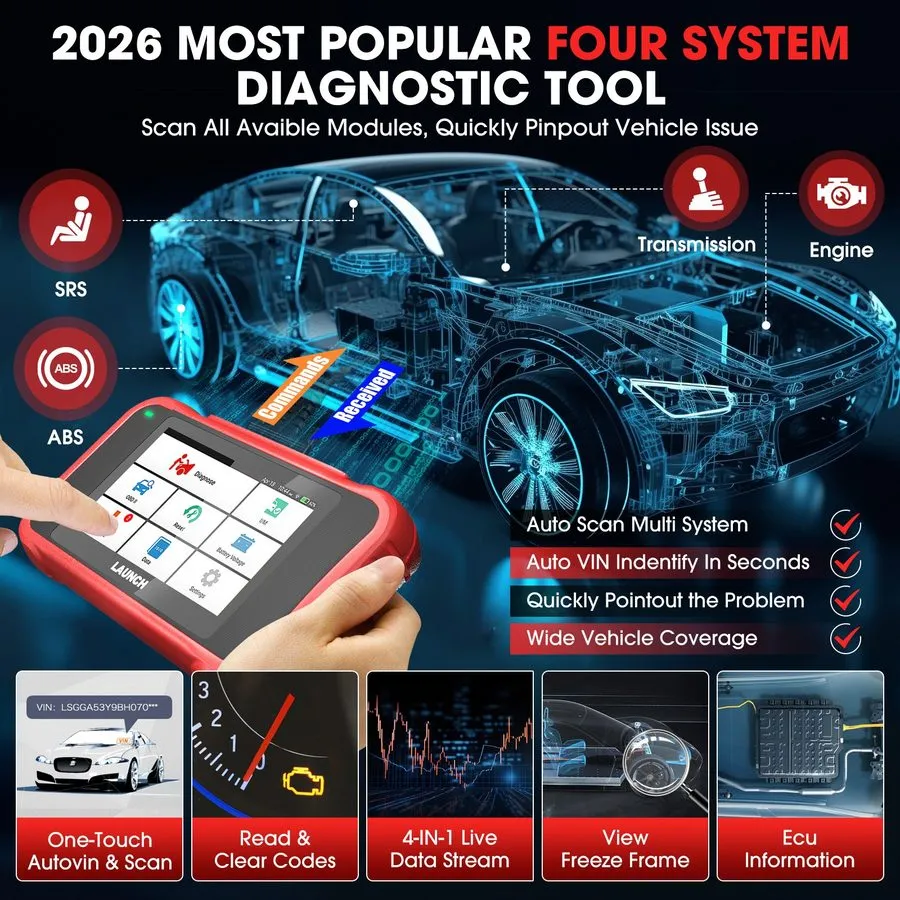 Диагностический сканер 2026 LAUNCH CRP129E HD Elite Heavy Duty Truck Scanner Car — фото лота 1