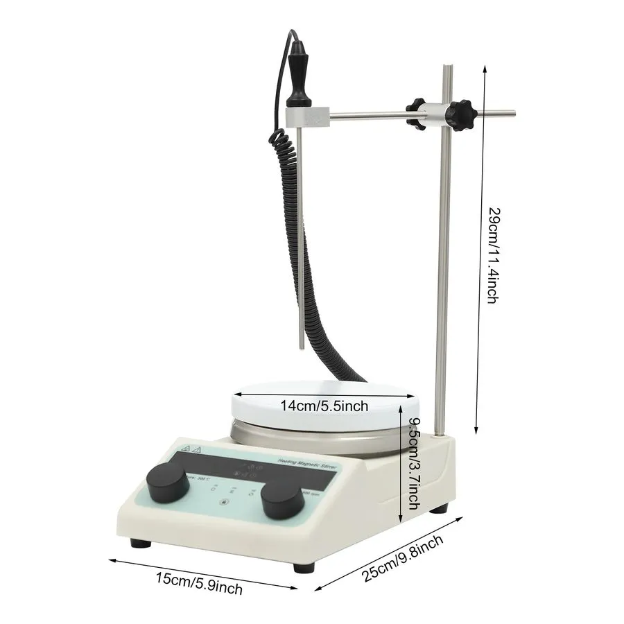 Магнитная мешалка 320W Magnetic Stirrer with Heating Plate Lab Efficient Mixer 1