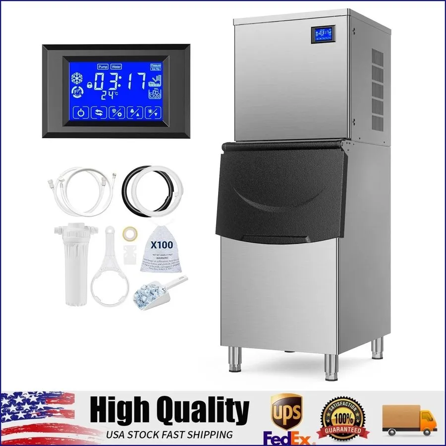 Льдогенератор Commercial Ice Machine 650LBS/24H with 400LBS Storage Bin, Industr