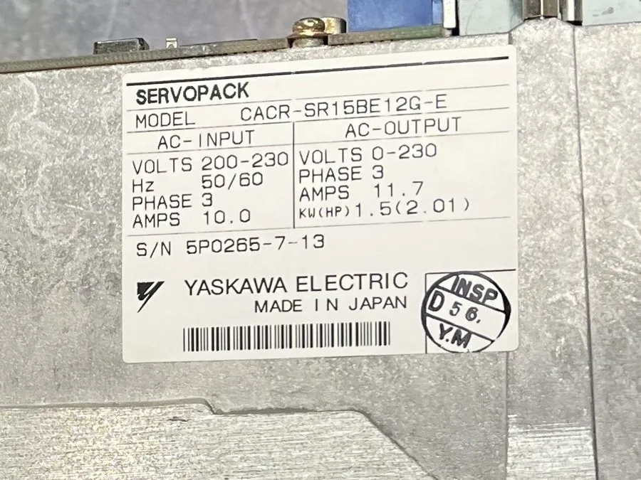 Сервопривод Yaskawa Servopack CACR-SR15BE12G-E