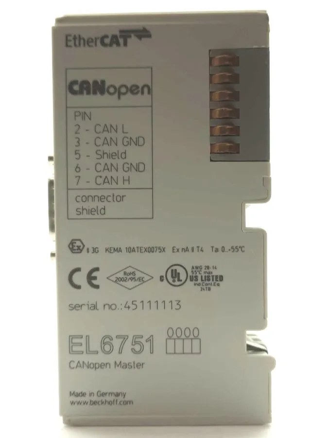 Модуль ввода-вывода Beckhoff EL6751 EtherCAT Terminal