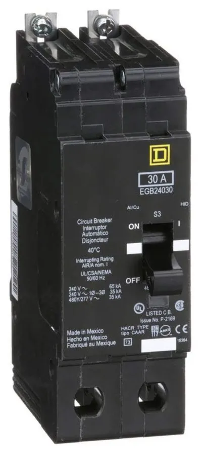 Автоматический выключатель Square D EGB24030 30A 480V 35kA 2P Bolt-on Circuit Br