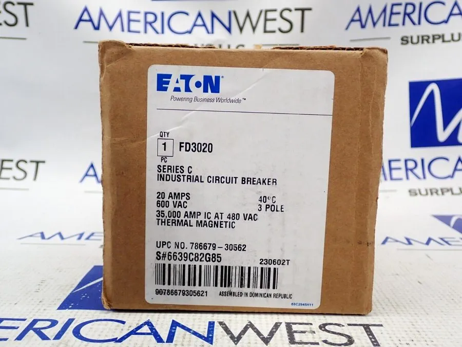 Автоматический выключатель Take Out Eaton FD3020 20 Amp 3 Pole 600V 35KA@480V FD