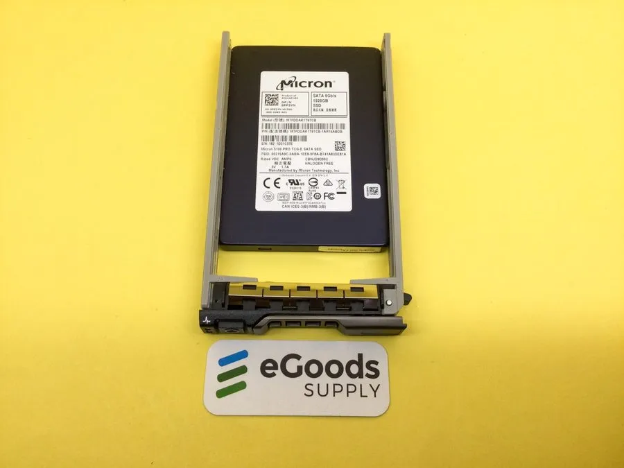 SSD-накопитель Dell R4V09 1.92TB 6G SATA 2.5 SSD Micron 5100 PRO MTFDDAK1T9TCB 1