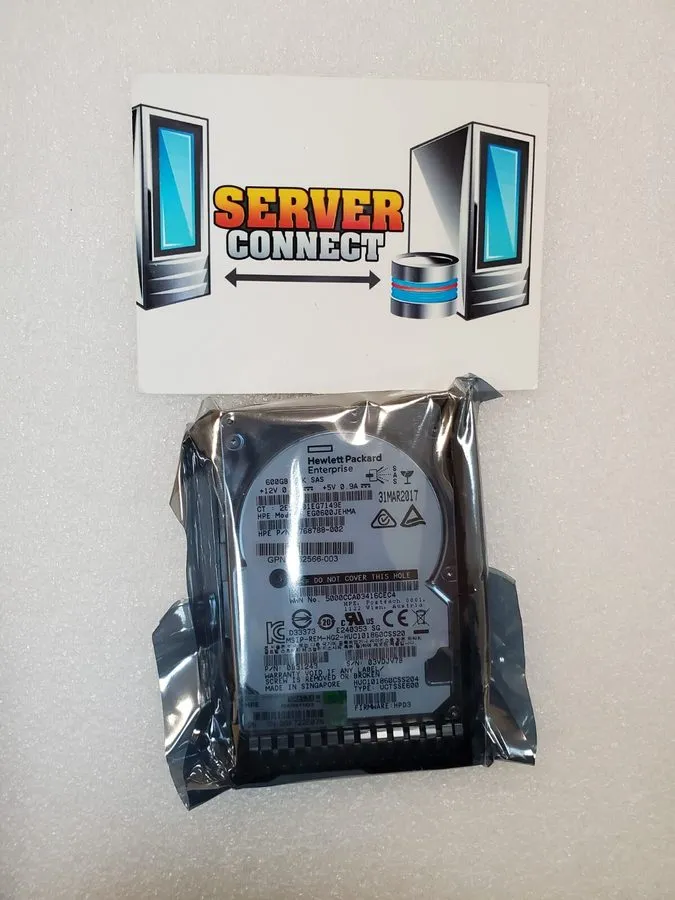 Жёсткий диск HPE EG0600JEHMA HDD 600GB SAS 12Gb/s 2.5" 10K 768788-002 512 b/s