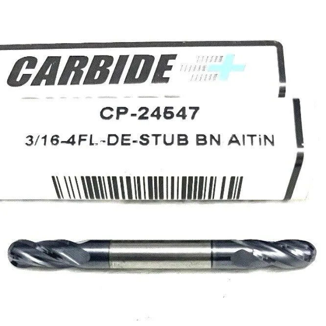 Режущий инструмент Carbide Plus CP-24547 3/16" 4FL Ball Nose End Mill Double End