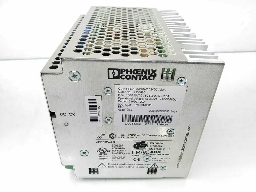 Блок питания Phoenix Contact QUINT-PS-100-240AC/24DC/20A DC Power Supply 24VDC 2