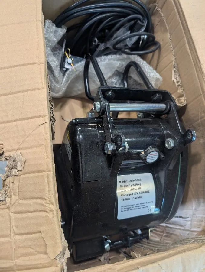 Таль Portable Electric Hoist Winch 500 kg/1102 lbs with 29 m/95.14ft Lifting Hei