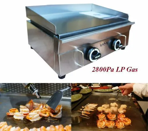 Гриль Commercial Gas Griddle Flat Top Grill Half Grooved 28" Stainless Steel 280