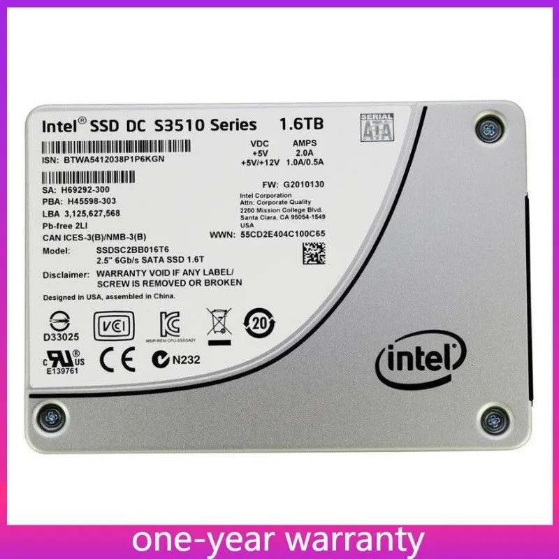 SSD-накопитель Intel DC S3510 Series 1.6TB SSD SATA III Enterprise 2.5" 6Gb/s SS