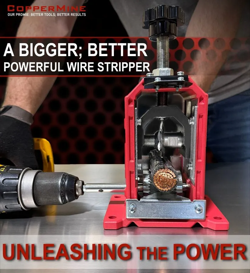 Станок для зачистки проводов CopperMine Wire Stripper Drill Operated Copper Wire — фото лота 1