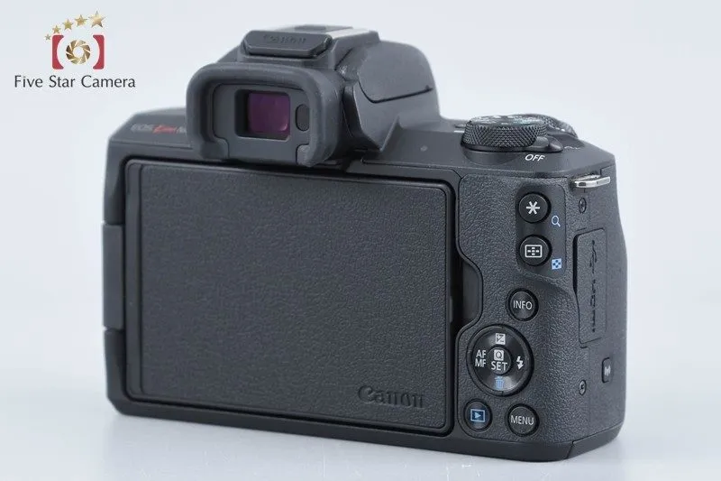 Фотокамера Canon EOS Kiss M / M50 Black 24.0MP 15-45 55-200 IS STM Lenses w/ Box — фото лота 1