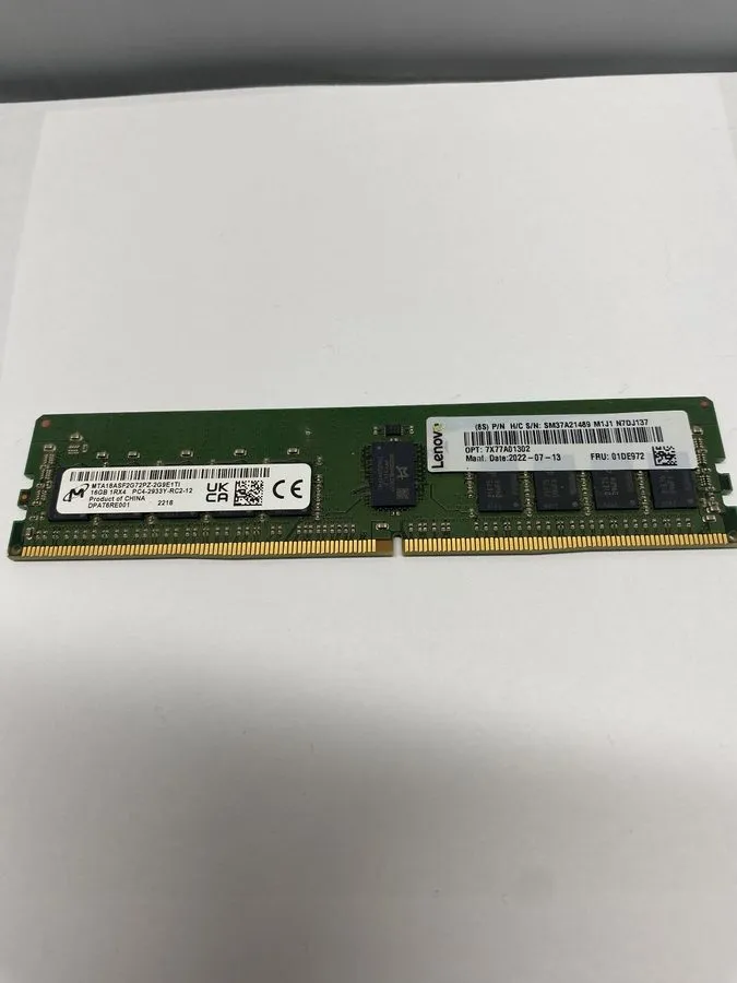 Модуль памяти Micron 16GB 2Rx8 DDR4 PC4-2666V-RE2-12 ECC Server RAM MTA18ASF2G72