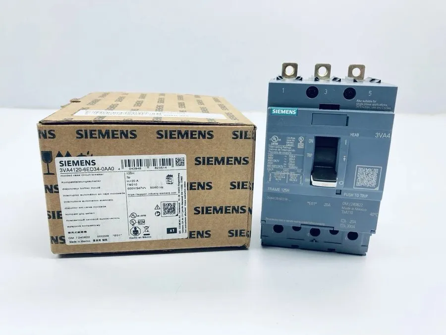 Автоматический выключатель SIEMENS 3VA4120-6ED34-0AA0 Molded Case Circuit Breake — фото лота 1