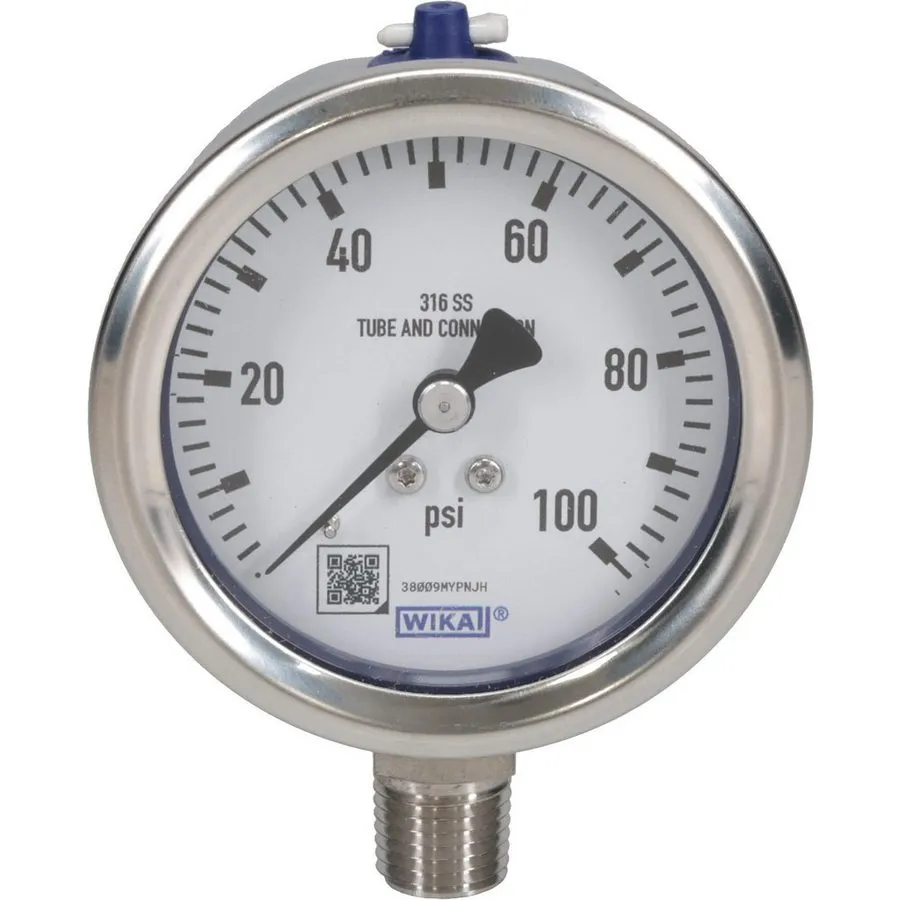 Трубопроводная арматура WIKA Type 232.53 Stainless Steel Industrial Pressure Gau