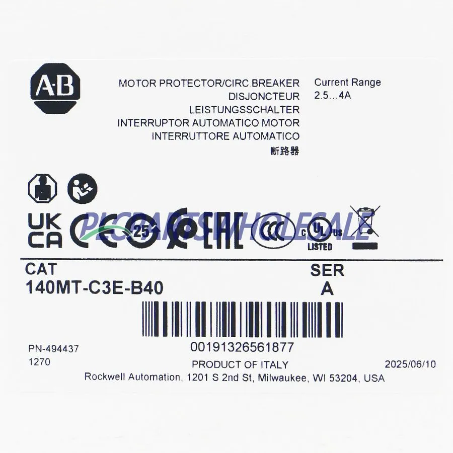 Автоматический выключатель 140MT-C3E-B40 AB MOTOR PROTECTION CIRCUIT BREAKER