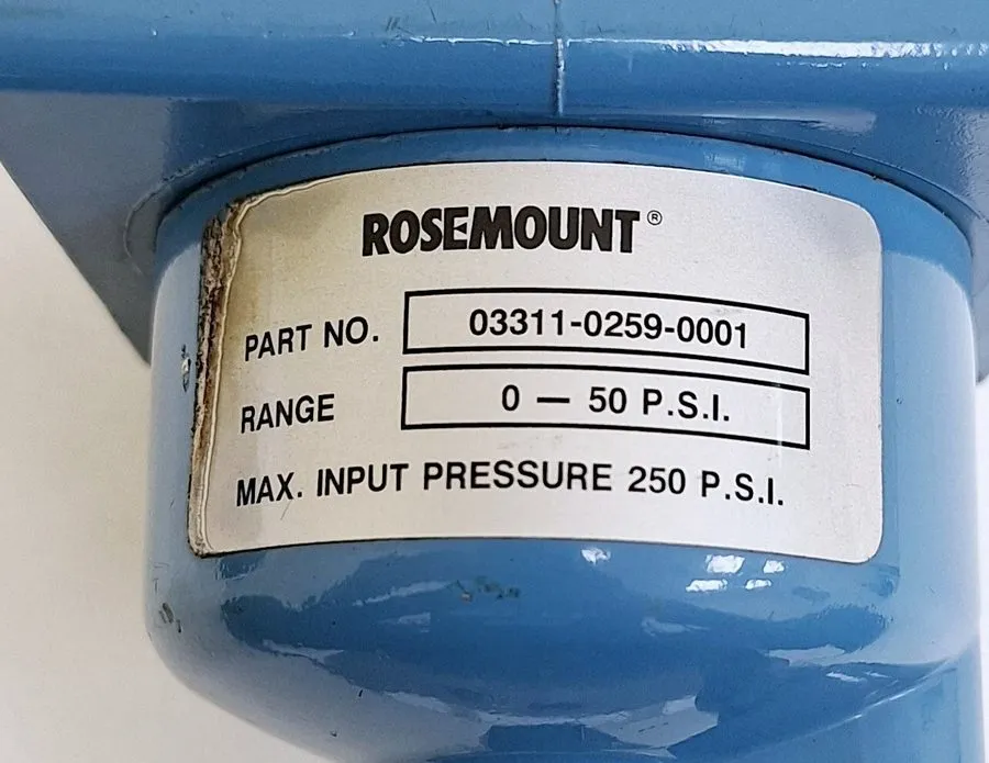 Датчик давления Rosemount 03311-0259-0001 Pressure Regulator 0-50 PSI