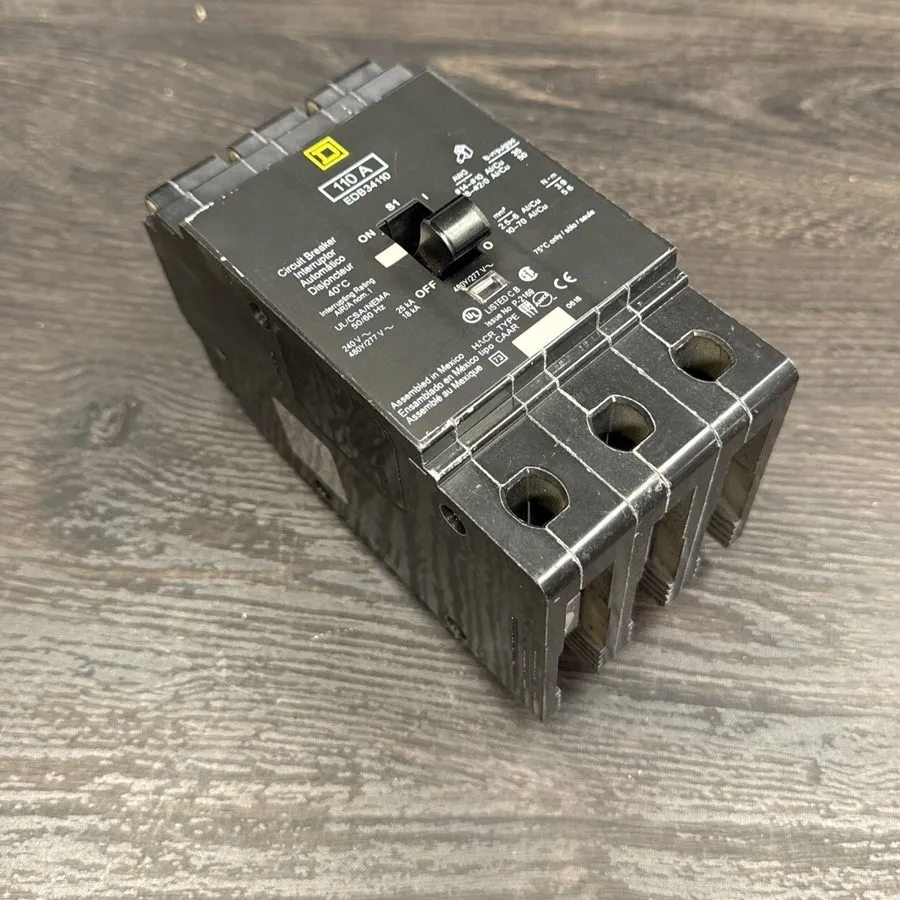 Автоматический выключатель EDB34110 Square D 110 Amp 480V 3 Pole 18kA@480V Bolt