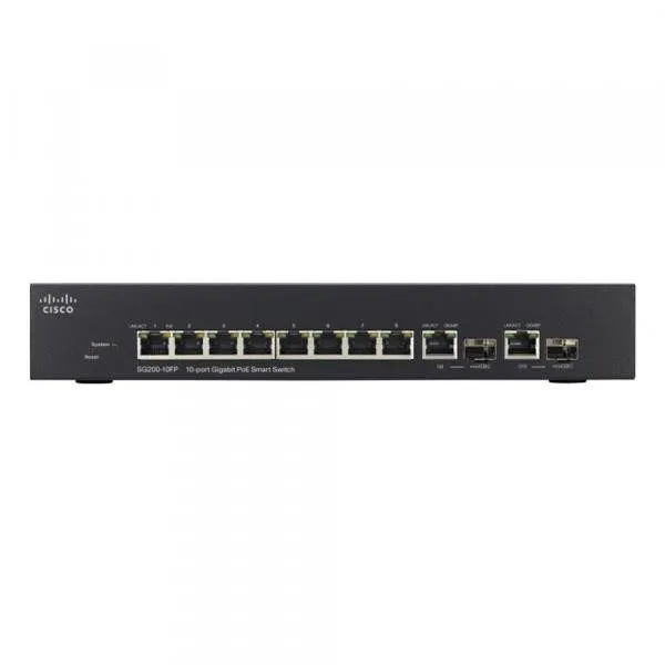Коммутатор Cisco SG200-10FP-EU Switch