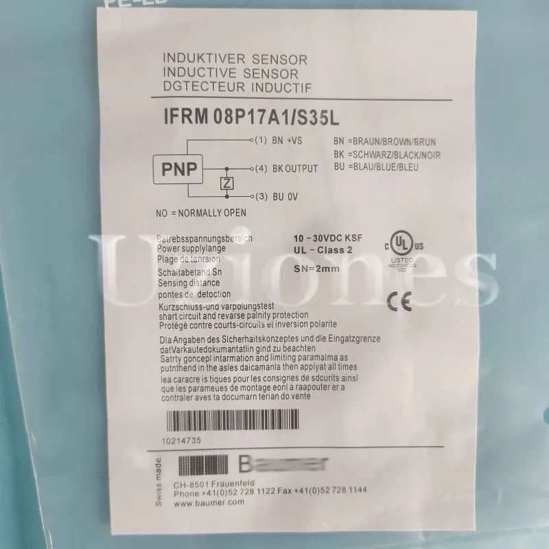 Датчик приближения Baumer IFRM 08P17A1/S35L 10-30 VDC Inductive Proximity Sensor