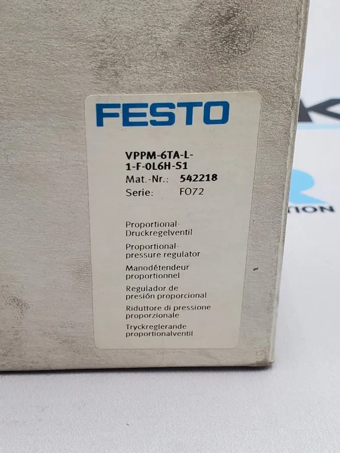Трубопроводная арматура FESTO VPPM-6TA-L-1-F-0L6H AIR PRESSURE REGULATOR