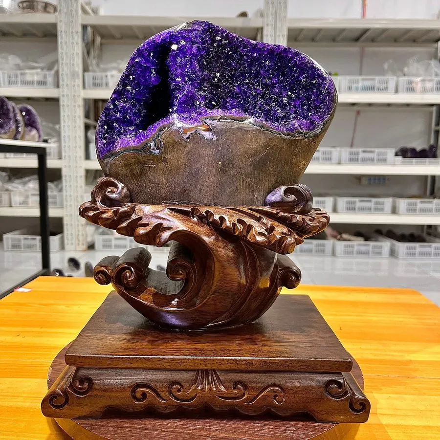Лабораторный прибор 11.33LB High quality amethyst cave skeleton specimen+pedesta