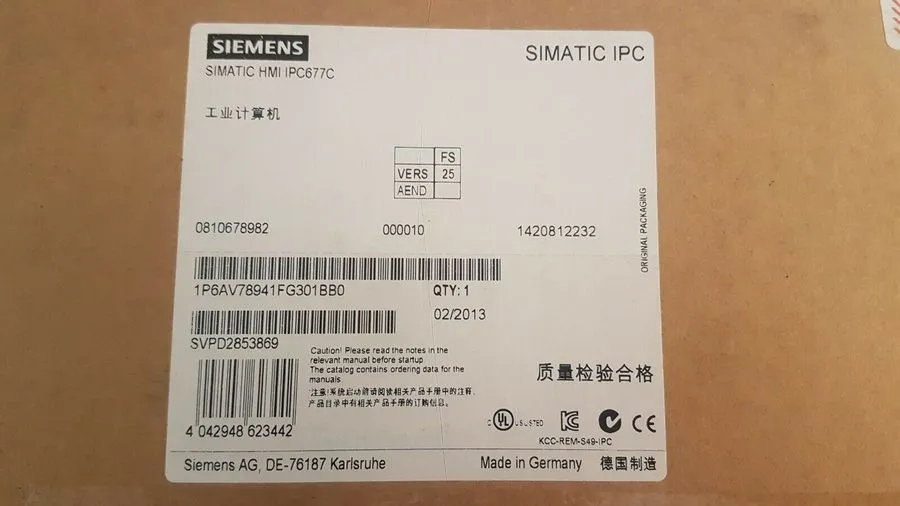 Промышленный компьютер Siemens 19" Simatic HMI IPC677C 6AV7894-1FG30-1BB0 German