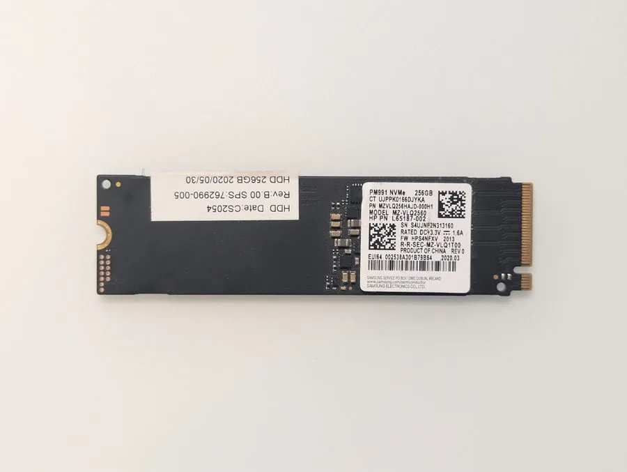 SSD-накопитель Samsung PM991 256GB M.2 NVMe Gen3x4 2280 SSD (MZVLQ256HAJD) 100% 