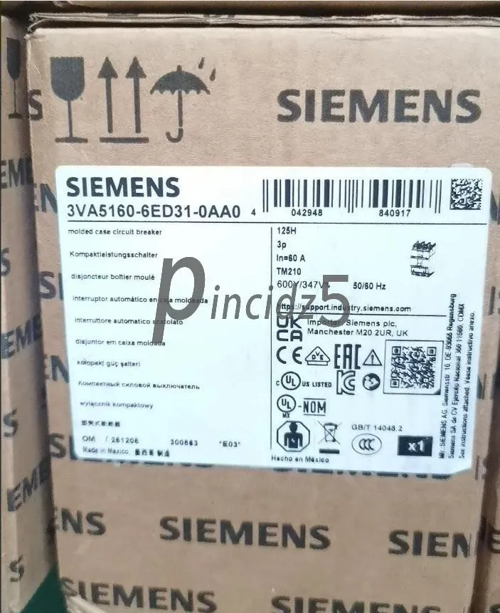 Автоматический выключатель Siemens 3VA5160-6ED31-0AA0 Circuit Breaker 60 Amp 3VA