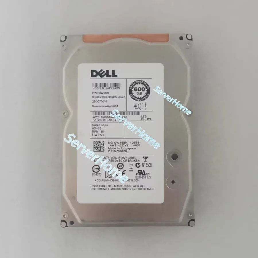 Жёсткий диск Dell W348K 0W348K 600GB 15K SAS 15000RPM 3.5" Hard Drive HUS156060V