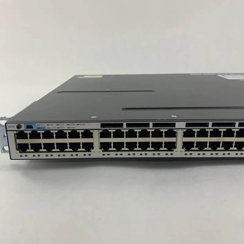 Коммутатор Cisco WS-C3750X-48T-E 48-Port Gigabit 3750X Switch With C3KX-NM-10G — фото лота 3