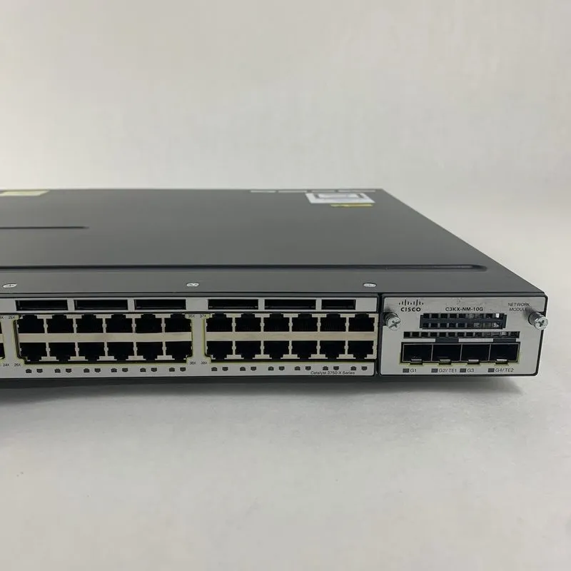 Коммутатор Cisco WS-C3750X-48T-E 48-Port Gigabit 3750X Switch With C3KX-NM-10G — фото лота 4