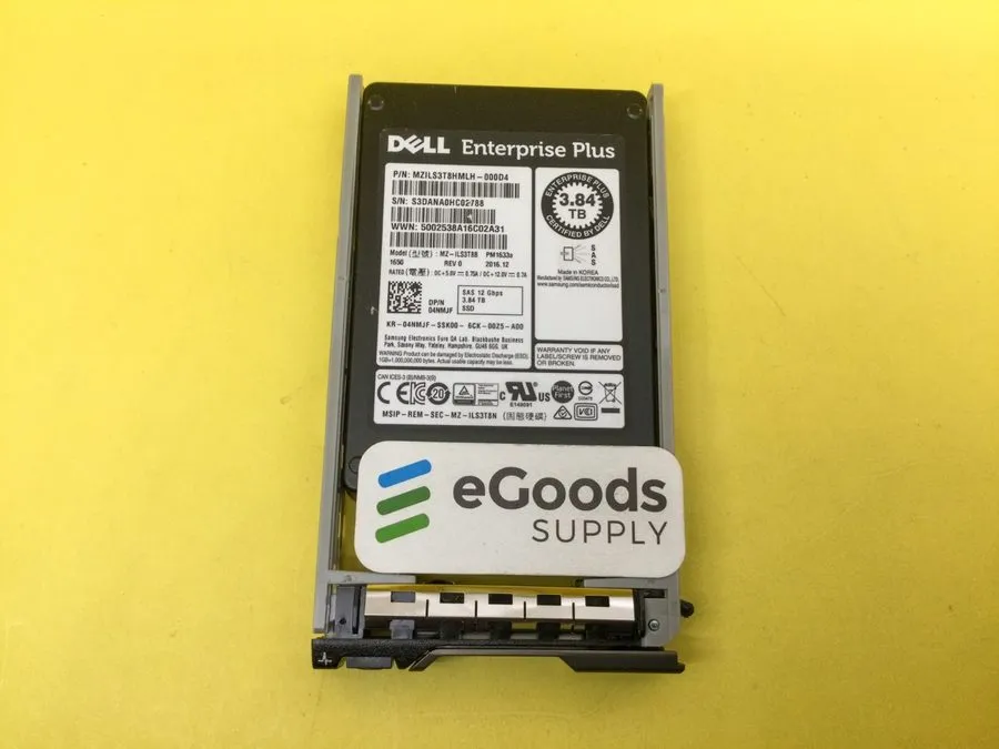 SSD-накопитель 4NMJF Dell Samsung PM1633a 3.84TB SAS 12Gb/s 2.5" SSD MZ-ILS3T8B  — фото лота 1