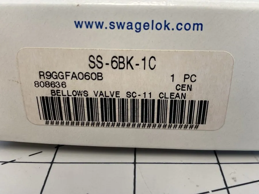 Клапан SWAGELOK SS-6BK-1C BELLOWS SEALED VALVE