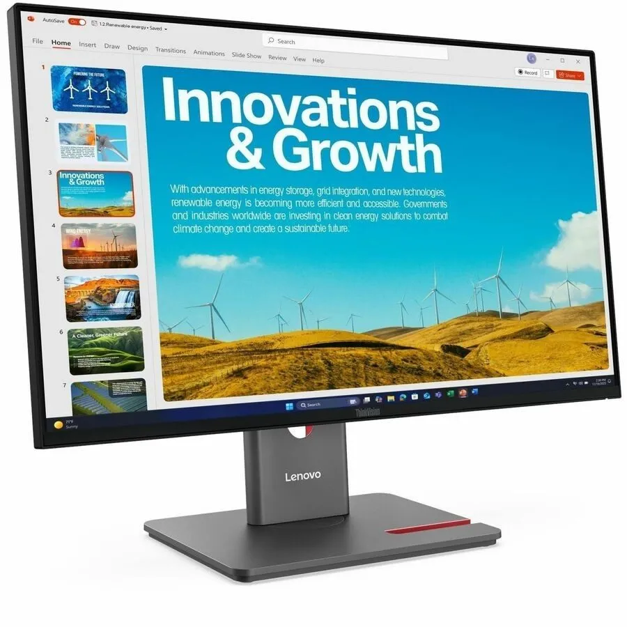 Монитор Lenovo ThinkVision P24QD-40 24 Class WQHD LED Monitor 16:9 Eclipse Black — фото лота 1