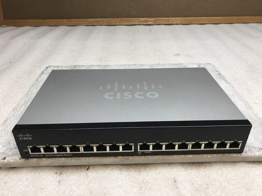 Коммутатор Cisco SG100-16 16 Port Unmanaged Gigabit Ethernet Switch Business Rac