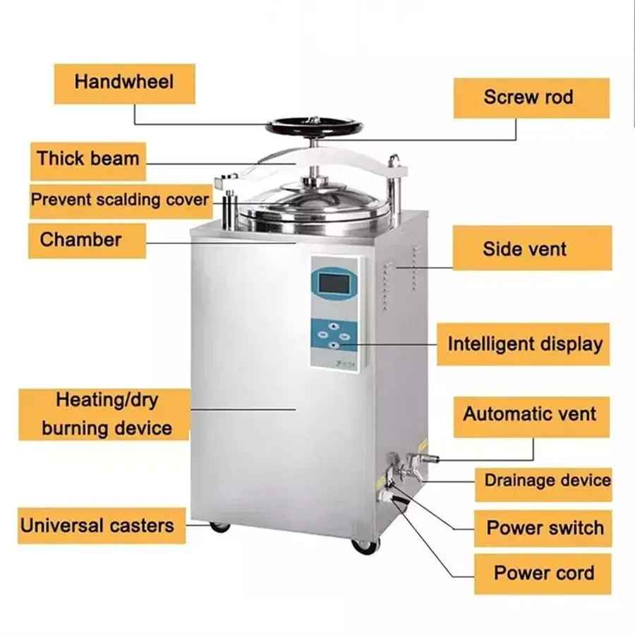 Стерилизатор 35L Dental Lab Autoclave Steam Sterilizer Medical Sterilization Dry — фото лота 1