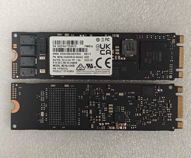 SSD-накопитель Samsung PM883a 240GB M.2 2280 NGFF SATA SSD Internal Solid State