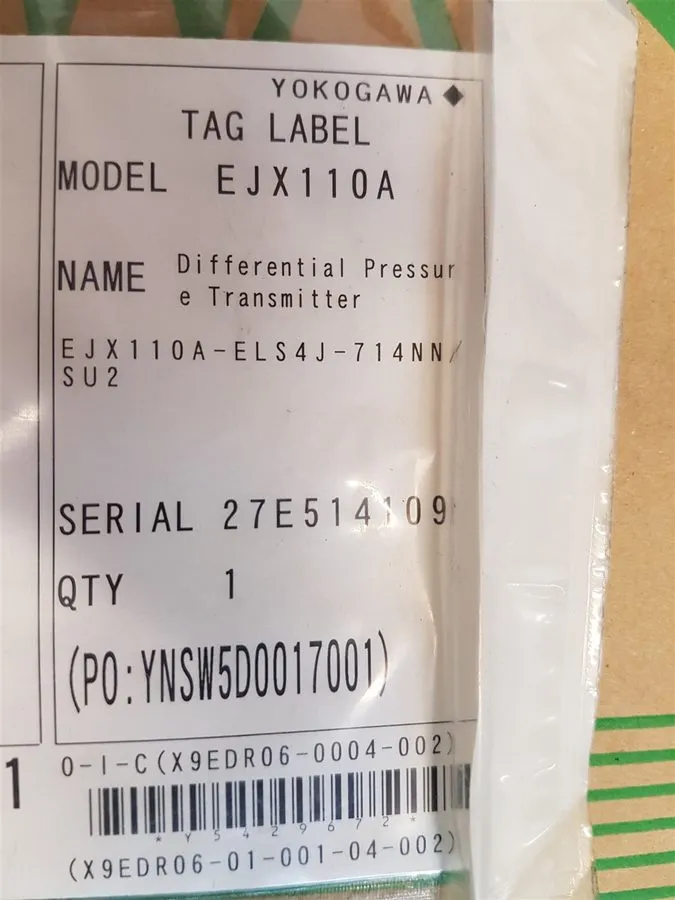 Датчик давления Yokogawa EJX110A-ELS4J-714NN/SU2 Style S1 Differential Pressure 